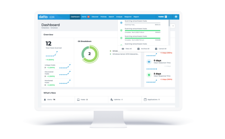 EDR Software by Datto Screenshot